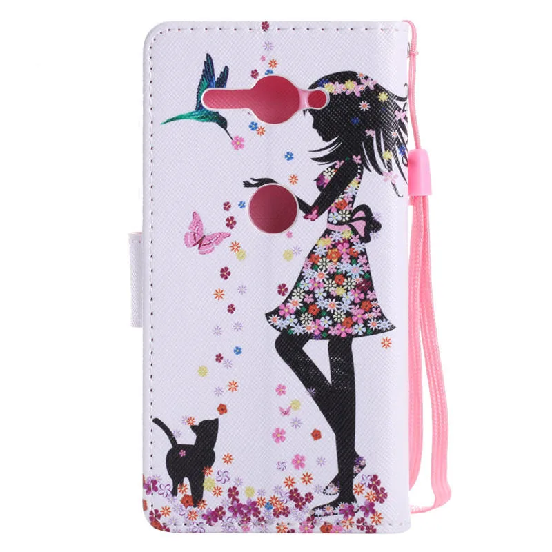 Для Sony Xperia XZ2 Compact Case Cover чехол для телефона из искусственной кожи H8314 H8324 с откидной