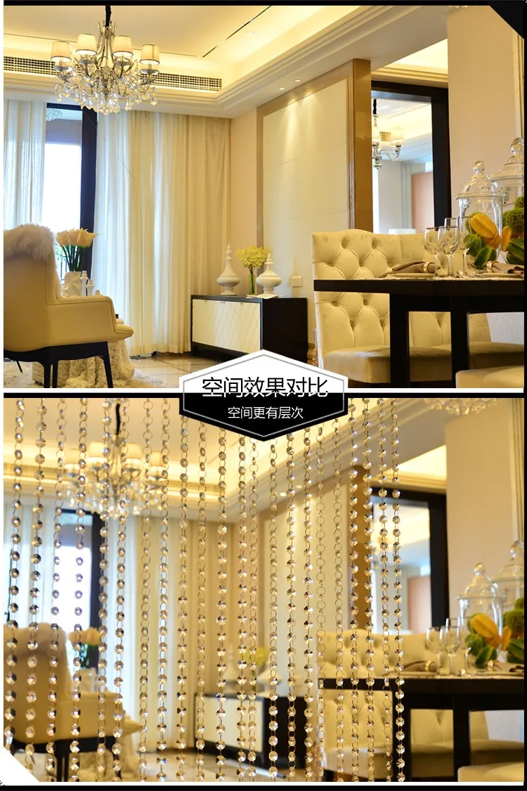 100 метров 30 мм граненый шар + 14 восьмиугольник хрустальный кулон люстра