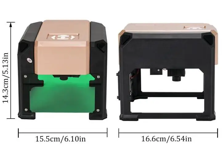 Настольный лазерный гравер с USB 3000 МВт Диапазон 80x80 мм|Фрезы по дереву| |