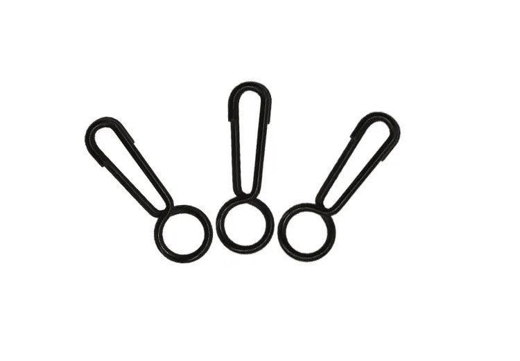 Rompin 30 шт./лот, быстроразъемные зажимы для ловли карпа с круглой головкой, соединитель безопасности, штырь, матовый черный, для ловли карпа, терминал, снасти