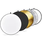 Отражатель Foleto 60 см 80 см 110 см 5 в 1 полупрозрачный серебристый золотой белый и черный складной круглый многодисковый светильник для студии