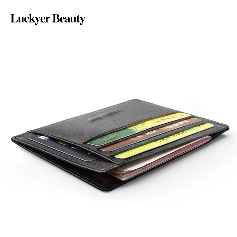 LUCKYER BEAUTY 2019 новый дизайн тонкий держатель для карт высокое качество натуральная