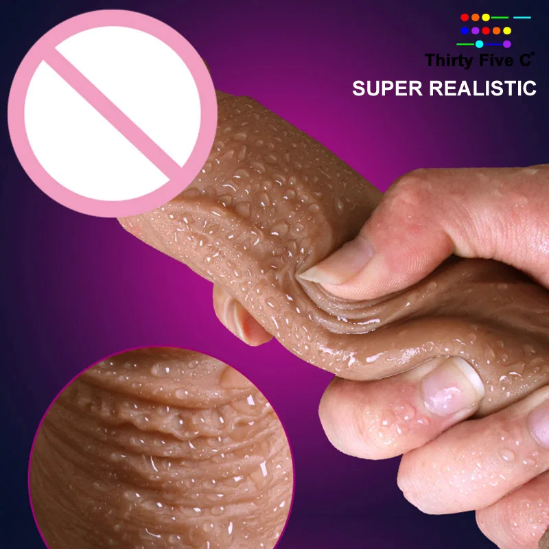 JIUAI автоматический телескопический фаллоимитатор реалистичный на присоске