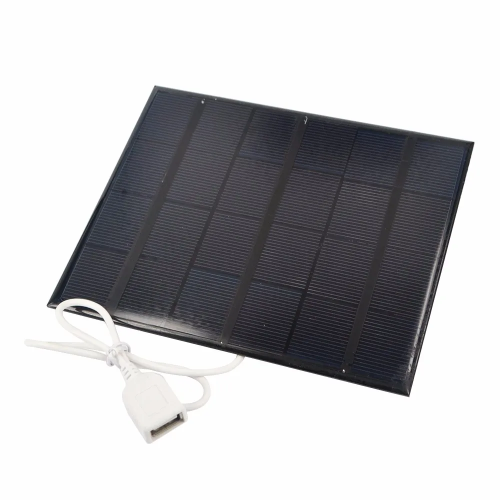 Портативное USB зарядное устройство для солнечной панели 6V 3 5 W 580mA путешествий