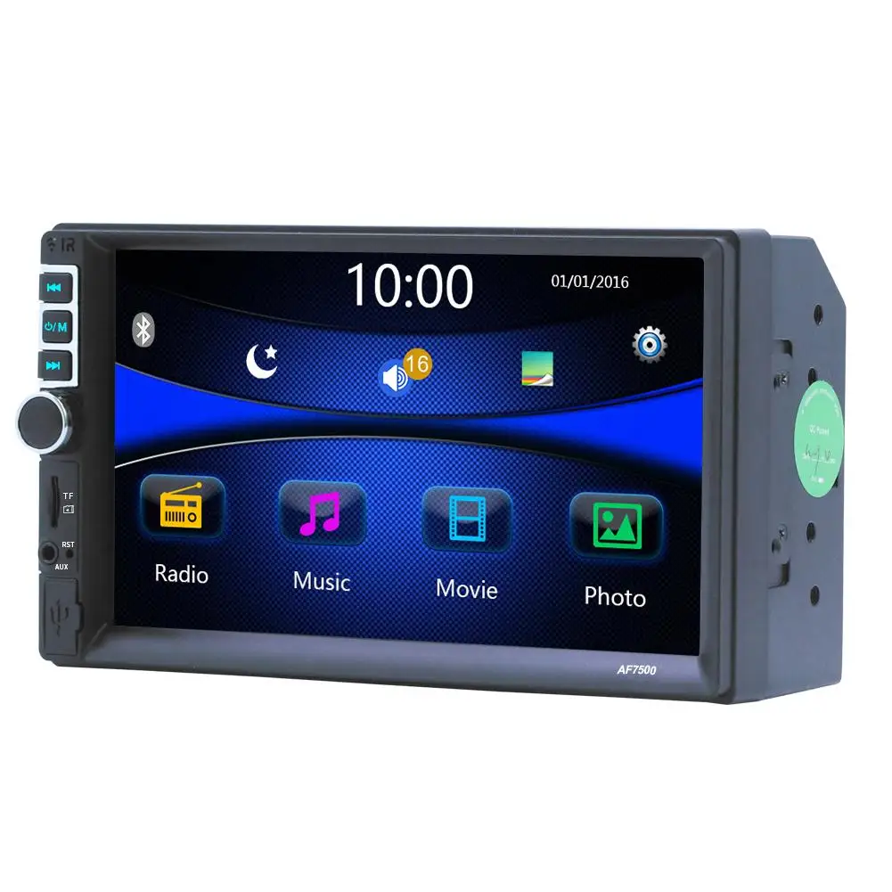 HD 7-дюймовый 2 DIN MP5 Автомобильный плеер Bluetooth Сенсорный экран стерео радио камера