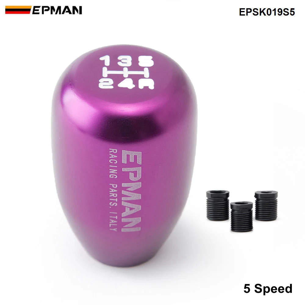 Purple 5 Speed Epman Racing универсальная красочная алюминиевая ручка переключения передач для большинства автомобилей переключения передач Konbs EPSK019S-AF - Название цвета: Purple 5 Speed