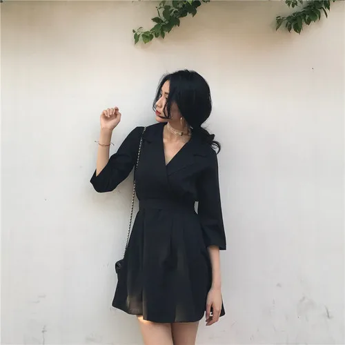 Платье женское ТРАПЕЦИЕВИДНОЕ выше колена однотонное платье рубашка с поясом в