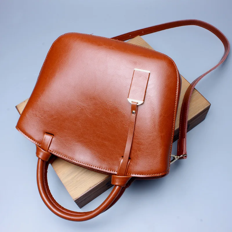 Сумка-тоут для женщин ручная сумка масло воск кожа винтажный стиль высокое