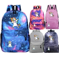 unicorn dabbing rucksack students school bags beautiful new pattern knapsack for men women fashion teens books backpack