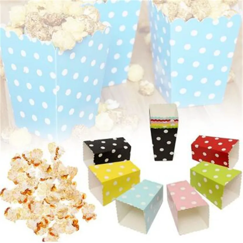 10 шт./лот попкорн Коробки Бумага конфеты чашки пользу сумки День рождения