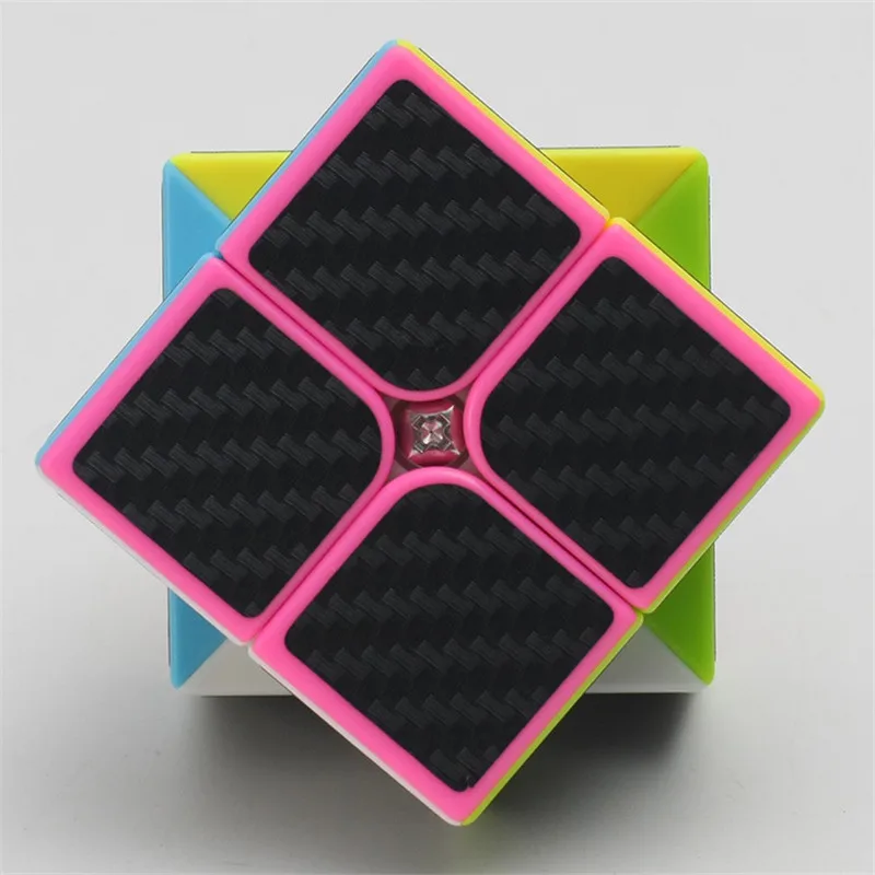 ZCUBE 2x2x2 наклейка из углеродного волокна скоростной волшебный куб головоломка