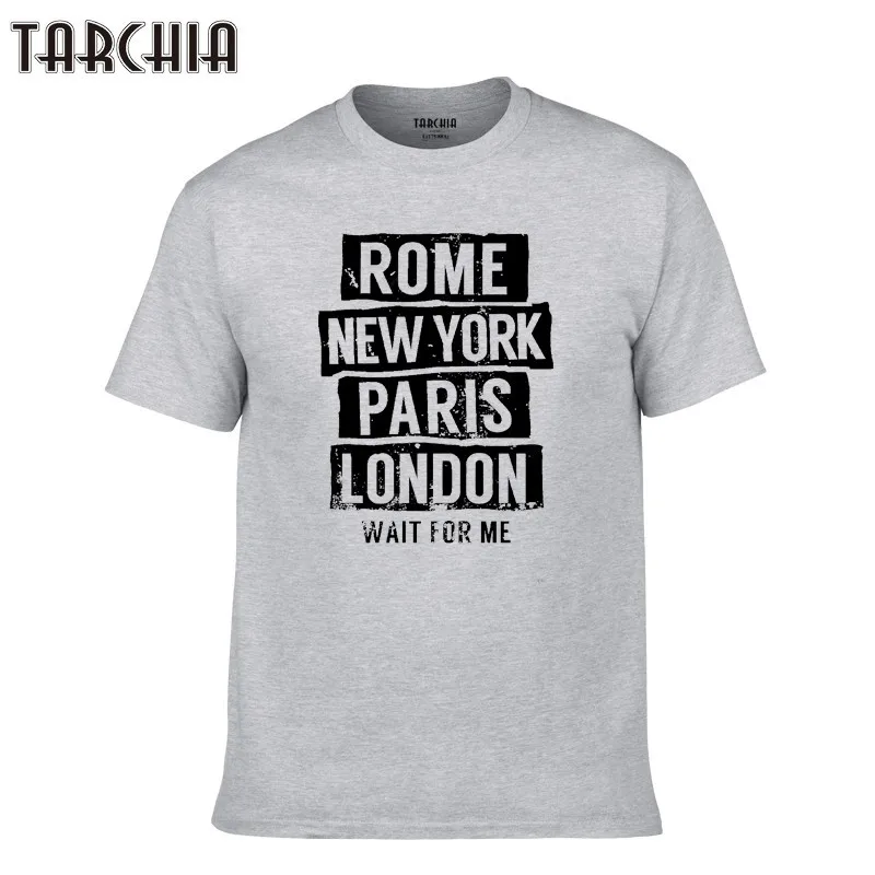 Мужские футболки TARCHIA 2022 с Римом Нью-Йорком Парижем Лондоном Мужская Новая
