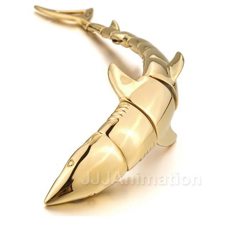 Модный крутой браслет в виде акулы мужские браслеты из нержавеющей стали