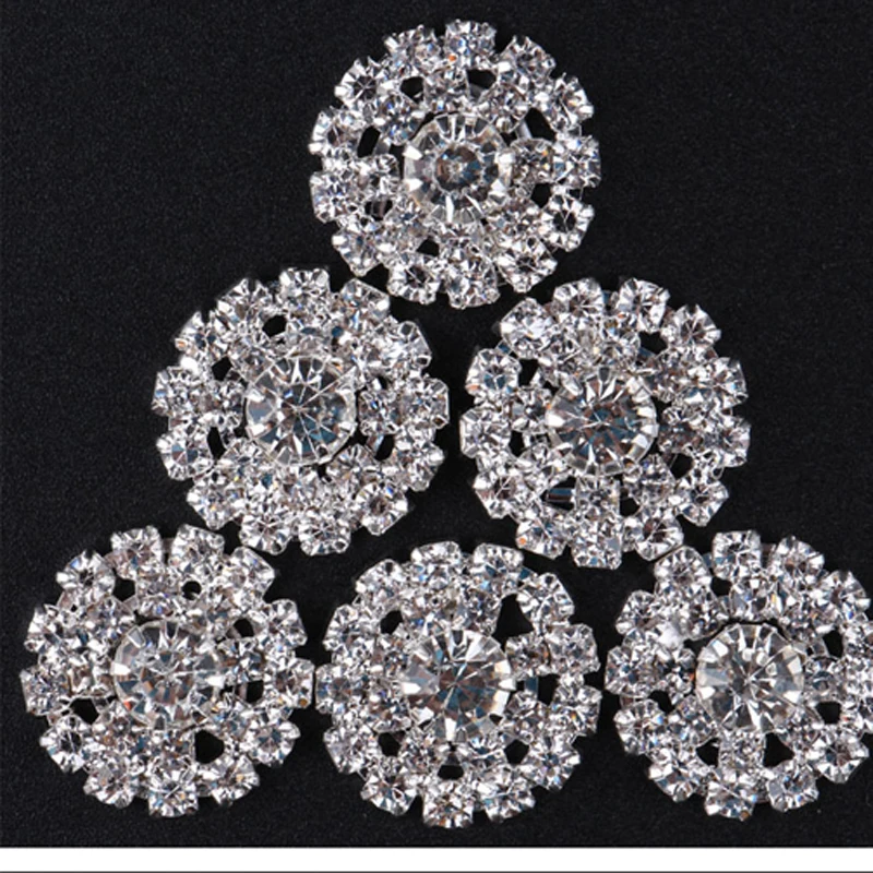 10 шт. Стразы для цветов ручной работы кнопки с цветочным сердечником украшение