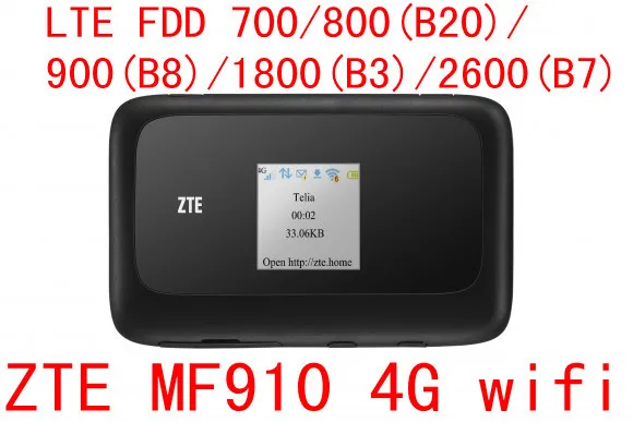 Wi Fi Роутер ZTE MF910 band 28 LTE 4G Мобильная точка доступа 3G 4g Карманный роутер mifi