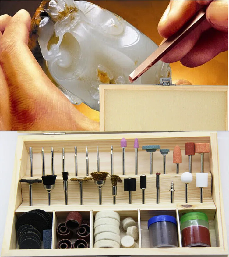 Бесплатная доставка 100 шт. набор вращающихся инструментов Dremel Набор бит подходит