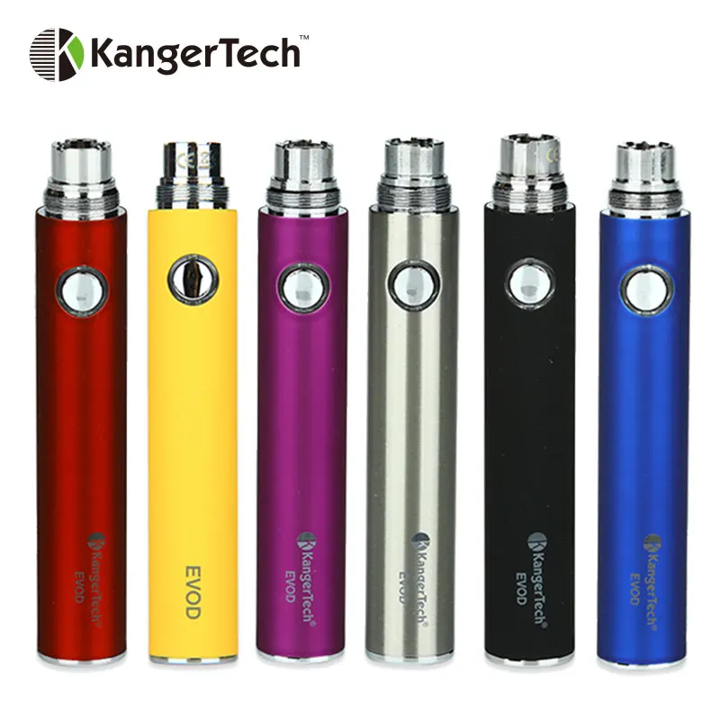 100% оригинал Kangertech EVOD ручной Батарея 650 мАч встроенной с эго нить VAPE mod электронная