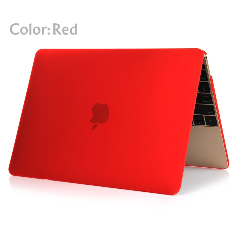 Matte Red Кристально Матовый Жесткий Чехол для ноутбука MacBook Air 13,3 чехол A1369 A1466 A2159 Корпус для Macbook New Air 13 с сенсорным ID A1932 - Цвет: Matte Red
