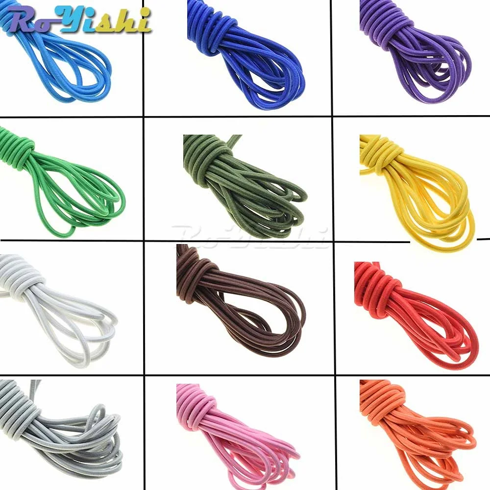 

1 yard Colorful Diameter 3mm Elastic Rope Bungee Shock Cord Stretch String for DIY Jewelry Making Outdoor Backage
