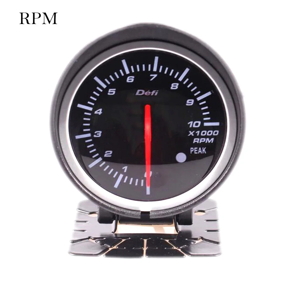 RPM Df Advance 2,5 дюймов Автомобильный манометр белый и красный светодиодный светильник Вольтметр и Тахометр Температура воды Температура масла турбо Масляный Пресс топливный Пресс автоматический манометр - Цвет: RPM