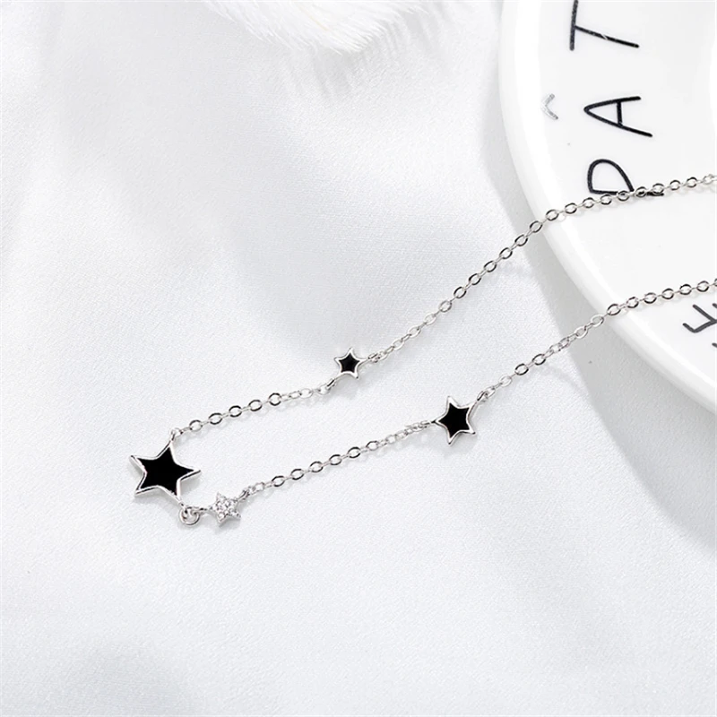 2019 Черная Звезда Пентаграмма кубический циркон подвеска ожерелья Женские