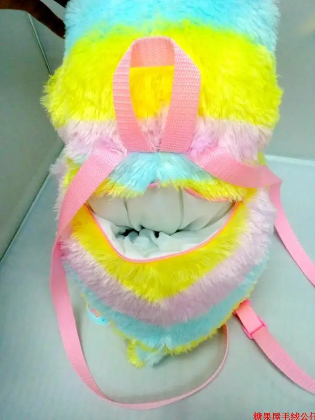 Candice guo плюшевая игрушка мягкая кукла мультяшное животное радуга рюкзак alpacasso Alpaca
