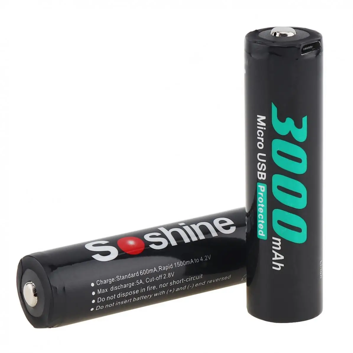 2 шт./лот Soshine NCR 18650 литий ионных батарей 3 7 V 11.1WH 3000 мА/ч Перезаряжаемые Батарея для