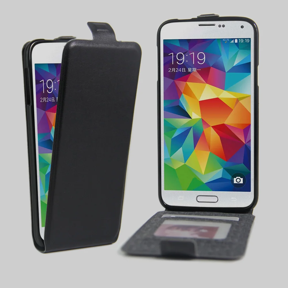 Мобильный Телефонные Чехлы для Galaxy S5 случае раскладушка флип PU покрытие края