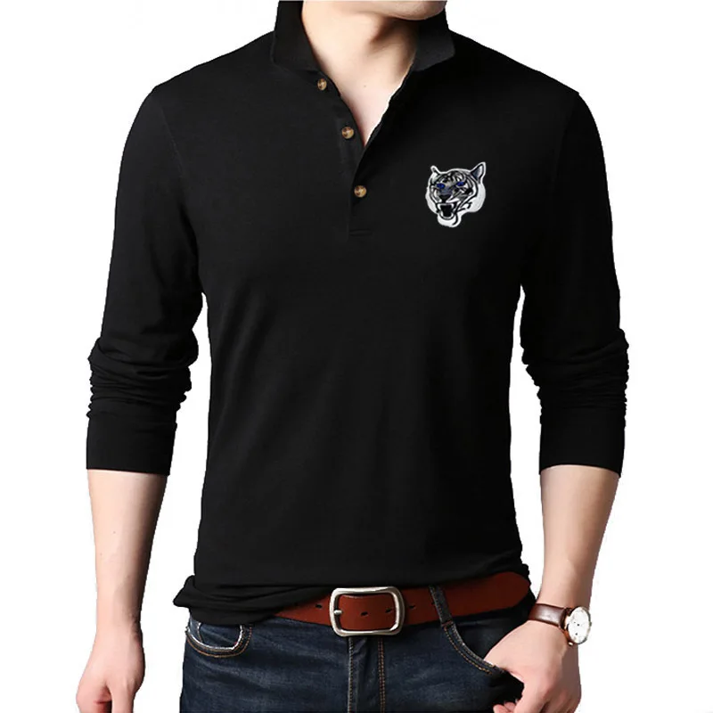 Мужские рубашки поло с длинным рукавом M-2XL Мужская модная рубашка Повседневная