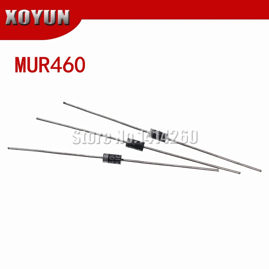 20 шт. Диод типа восстановления линии MUR460R MUR460 DO 201 4A 600V|Интегральные схемы| |
