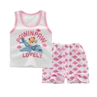 Детский спортивный костюм из 2 предметов, шорты и аппликация в виде животных