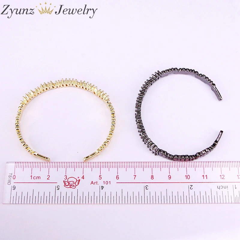 Женский браслет прозрачный из фианита 4 шт. | Украшения и аксессуары