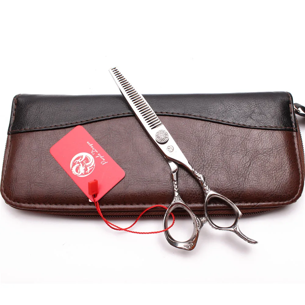 9001 #5 5 &quot440C серебристо-фиолетовый дракон ножницы для стрижки Парикмахерские