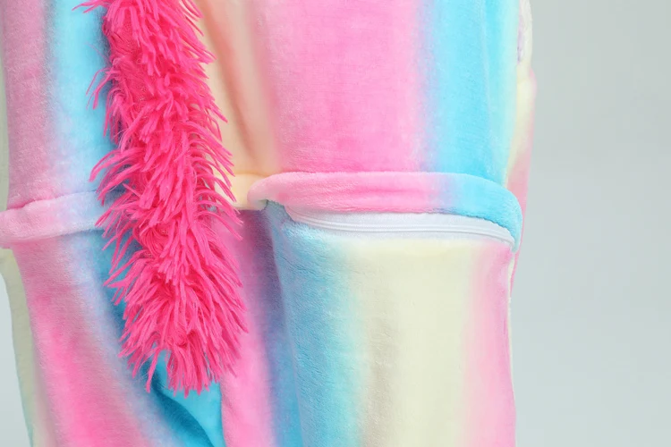 Laisidanton Новый rainbow Unicorn пижамы Наборы для ухода за кожей фланель унисекс взрослых