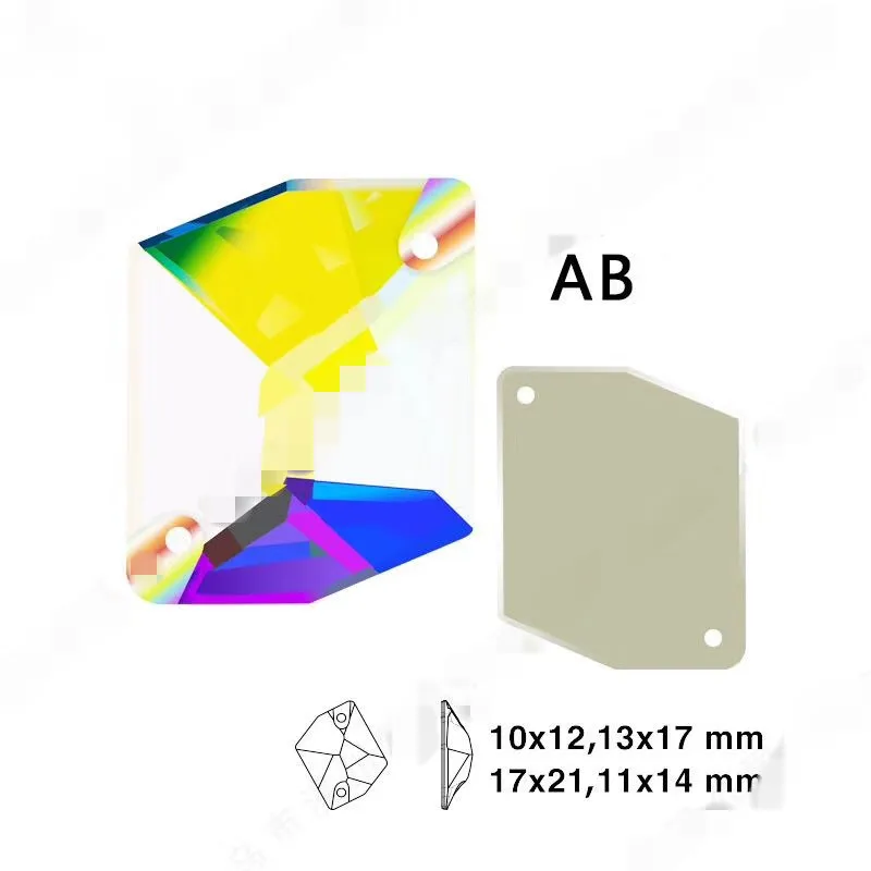 

K9 Sew On #3265 AB Crystal Cosmic Sew On Stones Flatback 11x14 13x17 17x21 mm Sewing Glass Crystal Beads For Dress Jewelry