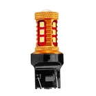 Двухструнный светодиодный габаритный фонарь T20 W215W 7443, 15 SMD 3030, автомобильный габаритный фонарь, задний фонарь лампы стоп сигнала, красный, белый, желтый, 1 шт.