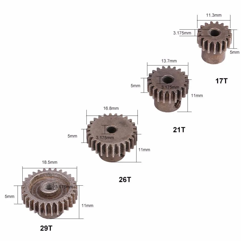 2018 New 21T/29T/17T/26T Steel Motor Gears Parts Pinions Accessories For HSP94111 94123 1:10 RC Cars | Игрушки и хобби