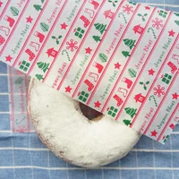 2225cm 50pcs christmas gift design bread cake cookies food wrapping paper christmas packaging butter baking chocolate soap use