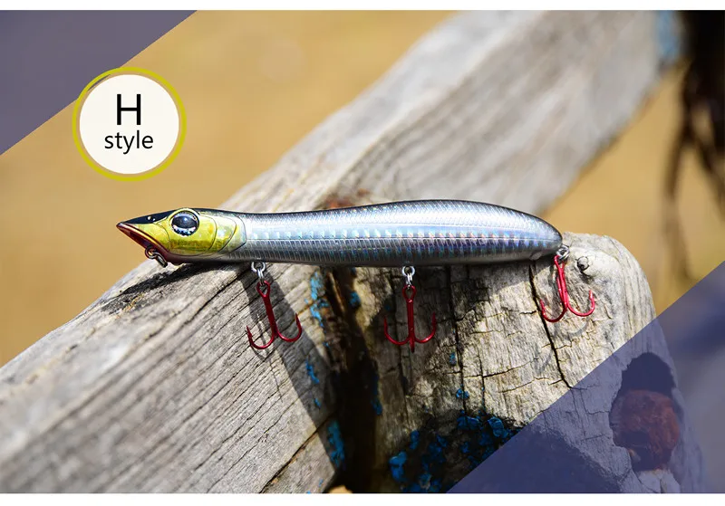 Le-Fish 8 шт. 125 мм 18 г змеиная головка рыболовные приманки плавающий морской бас воблер на щуку приманка плавающий поппер с крючками
