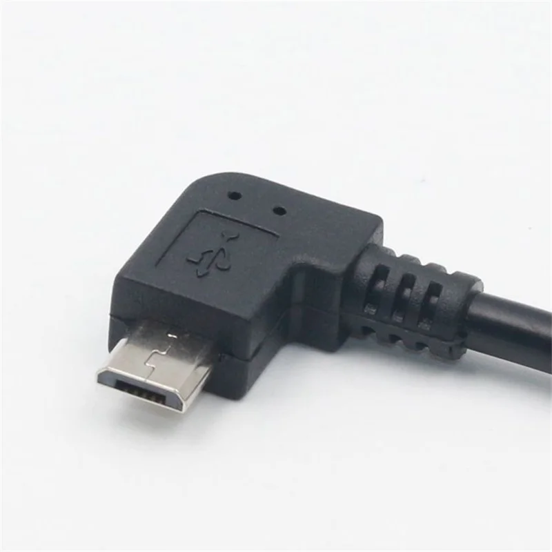 CatXaa 16 см Угловая головка Micro USB к кабелю OTG Зарядное устройство черный провод