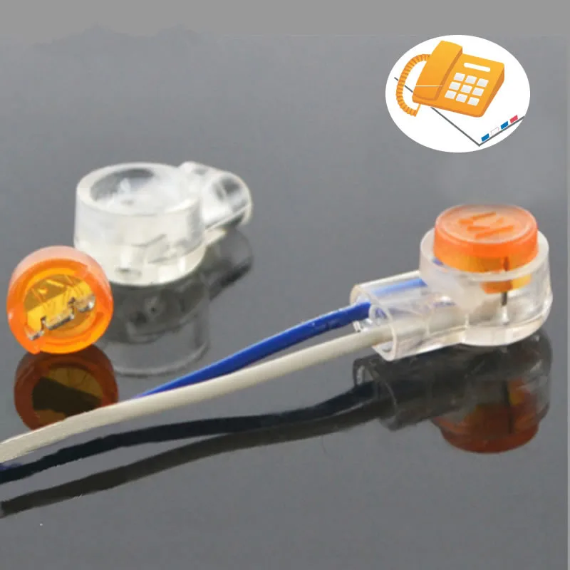 200pcs/lot Connector terminal K1 phone line connector UY1 Single Blade Wiring Cable Terminals For Telephone | Обустройство дома