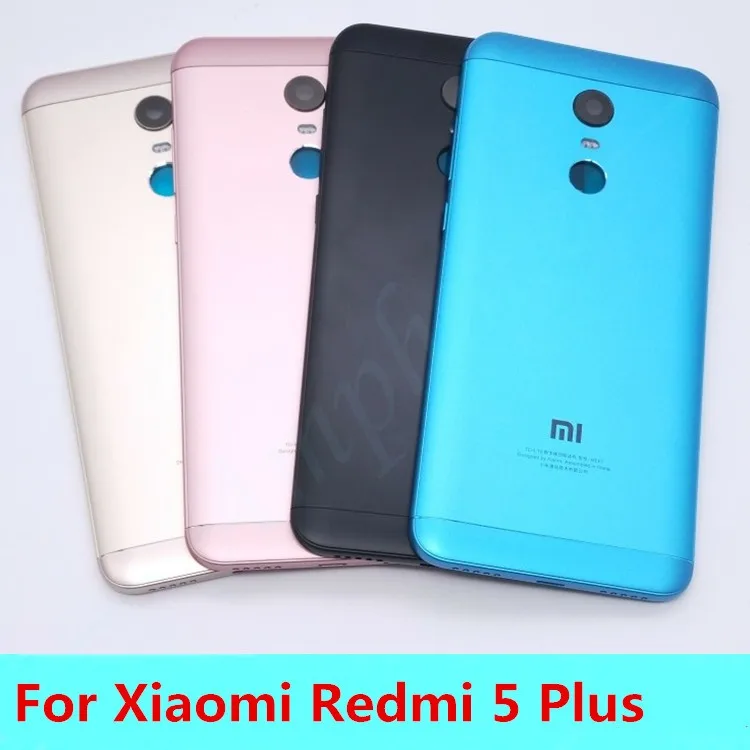 

New For Xiaomi Redmi 5 Plus(MEE7) Spare Parts Back Battery Cover Door Housing + Side Buttons + Camera Flash Lens Replacement