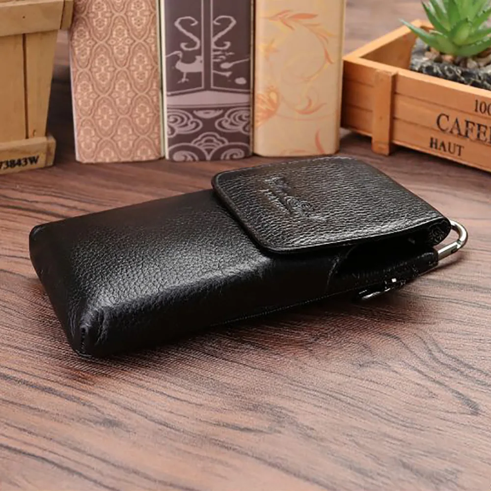 Пояса из натуральной кожи для мужчин крюк поясная сумка бизнес портмоне телячьей 5 2/6 дюймов