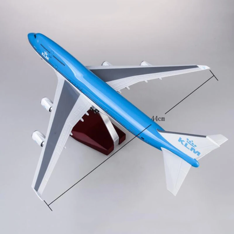 1/157 масштаб 47 см самолет Boeing B747 KLM королевские голландские авиалинии Модель W светильник& колеса литой под давлением пластиковый полимерный самолет для сбора