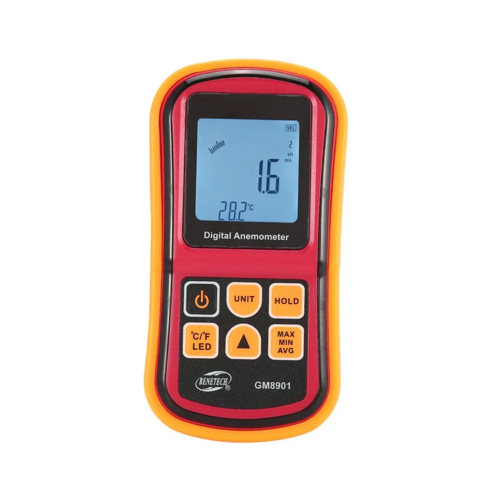 BENETECH GM8901 Беспроводной цифровой анемометр ветер Скорость метр для промышленного