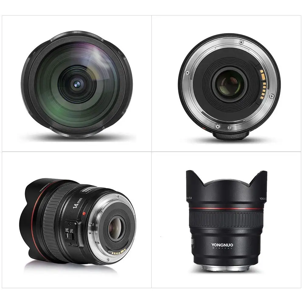 YONGNUO 14 мм F2.8 ультра-широкоугольный объектив YN14mm с автофокусом AF MF металлический объектив для Nikon d5300 d3400 d3100 d200 d810
