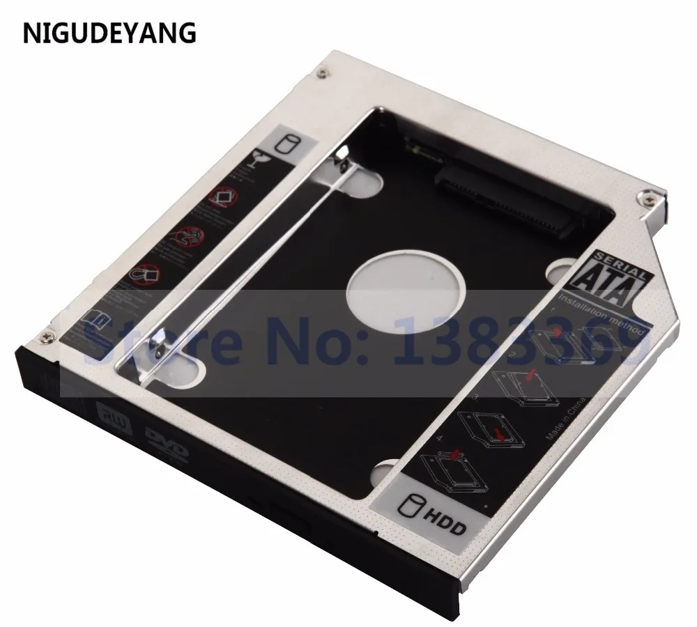 

NIGUDEYANG 2nd HDD SSD Hard Drive Caddy Adapter for Sony VAIO VPCEB26FG VPCEB2E1R VPCEB3L1E UJ890AS AD-7585H