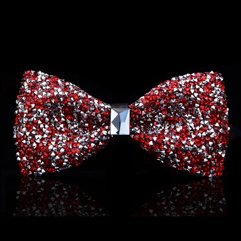Новая обувь с бантом Кристалл Bling бабочка узел для Мужчины Свадебный банкет праздник для клубных вечеринок Жених сверкающих