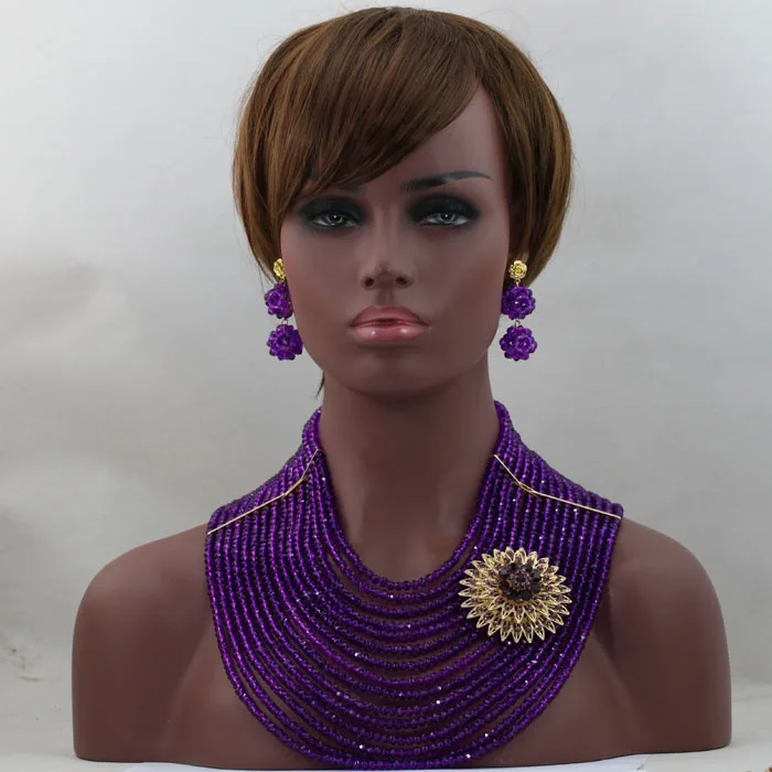 Fashionable African Beads Jewelry Sets Pretty Nigerian Wedding Large Stock Free Shipping hx310 | Украшения и аксессуары