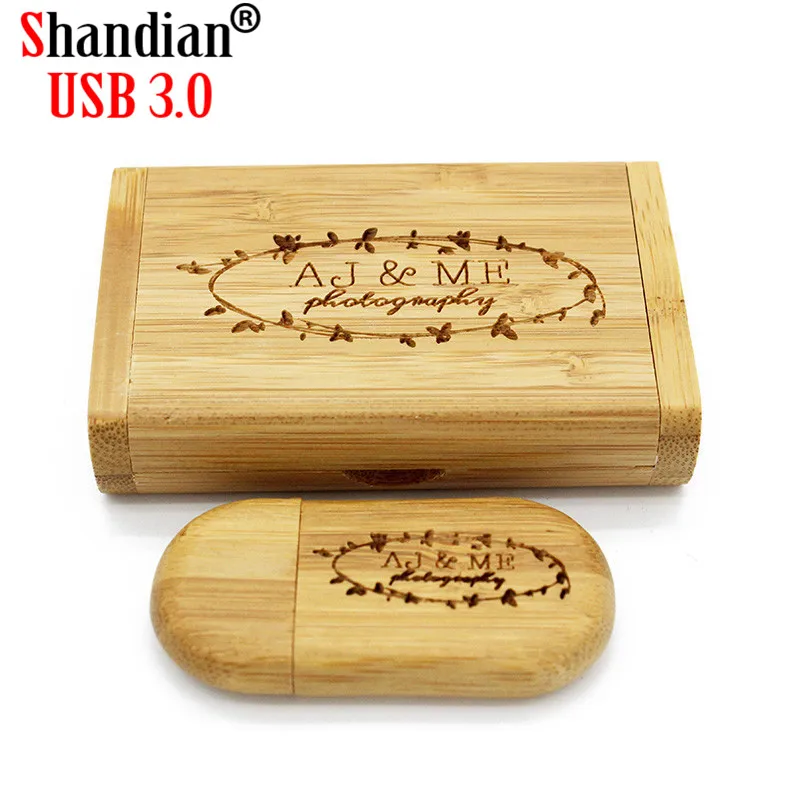 SHANDIAN USB 3,0 деревянная бамбуковая+ деревянная коробка USB флеш-накопитель 64 Гб Флешка 4 ГБ 16 ГБ 32 ГБ карта памяти USB ручка драйвер Пользовательский логотип